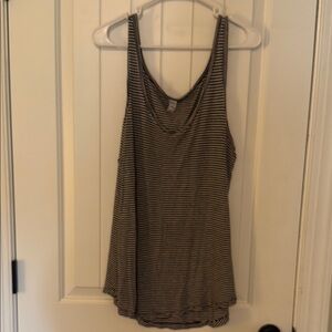 Old Navy Black and Gray Sleeveless Relaxed Tank Top
